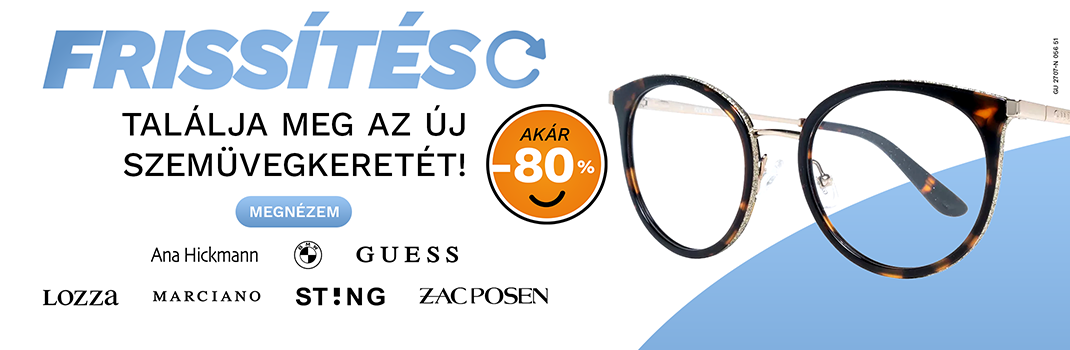 FRISSÍTÉS - Találja meg az új szemüvegkeretét!