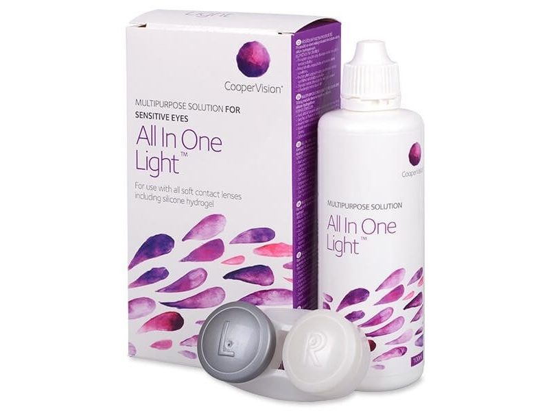 All in One Light (100 ml), kontaktlencse folyadék tokkal