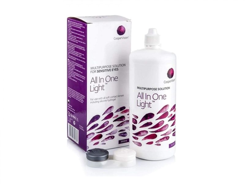 All in One Light (360 ml), kontaktlencse folyadék tokkal