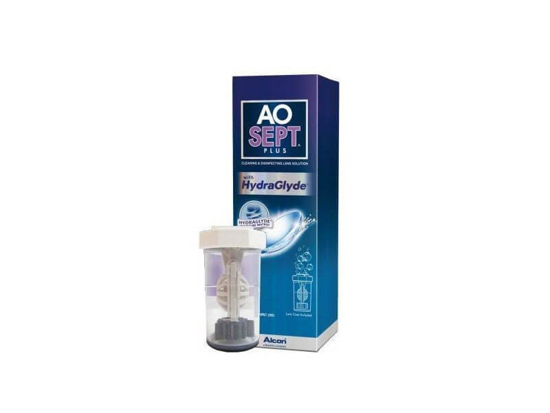 AoSept Plus with HydraGlyde (90 ml), kontaktlencse folyadék tokkal