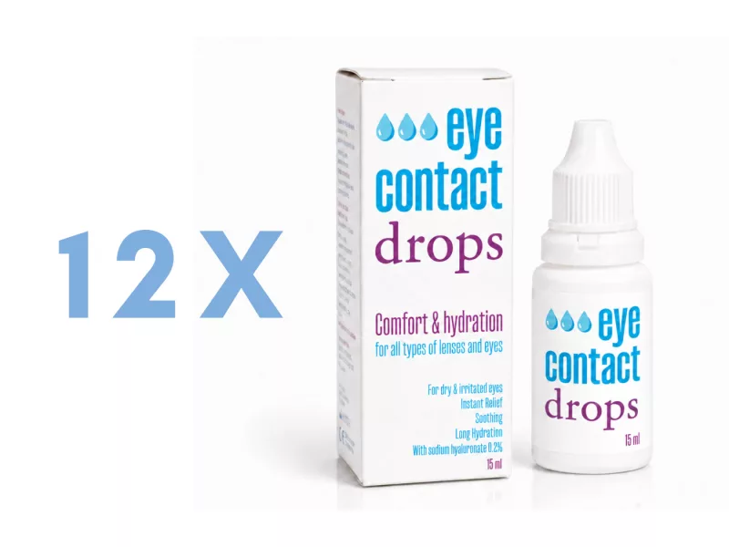EyeContact Drops - Hidratáló, nyugtató szemcsepp, 12x15 ml