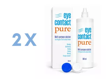   EyeContact PURE (2x360 ml), kontaktlencse folyadék lencsetartó tokkal