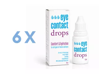 EyeContact Drops - Hidratáló, nyugtató szemcsepp, 6x15 ml