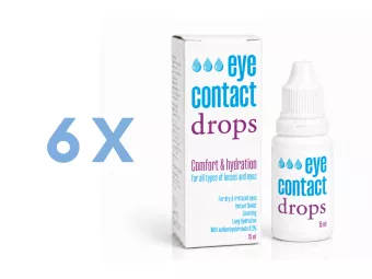 EyeContact Drops - Hidratáló, nyugtató szemcsepp, 6x15 ml