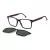 Carrera CA 8069/CS BLX/UC 53 Férfi szemüvegkeret (optikai keret) clip-on napszemüveg előtéttel
