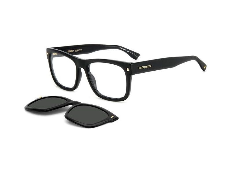Dsquared2 D2 0100/CS 807/M9 55 Férfi szemüvegkeret (optikai keret) clip-on napszemüveg előtéttel  
