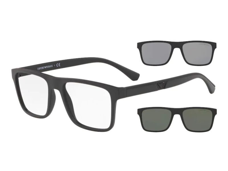 Emporio Armani EA 4115 58011W 52 Férfi szemüvegkeret (optikai keret) clip-on napszemüveg előtéttel