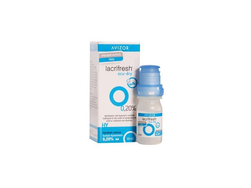 Lacrifresh Ocu-Dry 0.20% (10 ml),tartósítószer-mentes műkönny, kontaktlencse mellé is