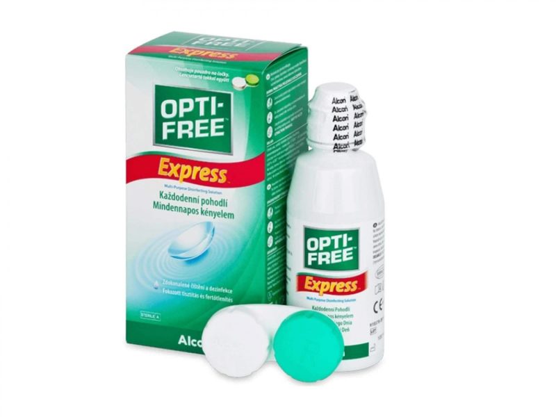 OPTI-FREE Express (120 ml), kontaktlencse folyadék tokkal