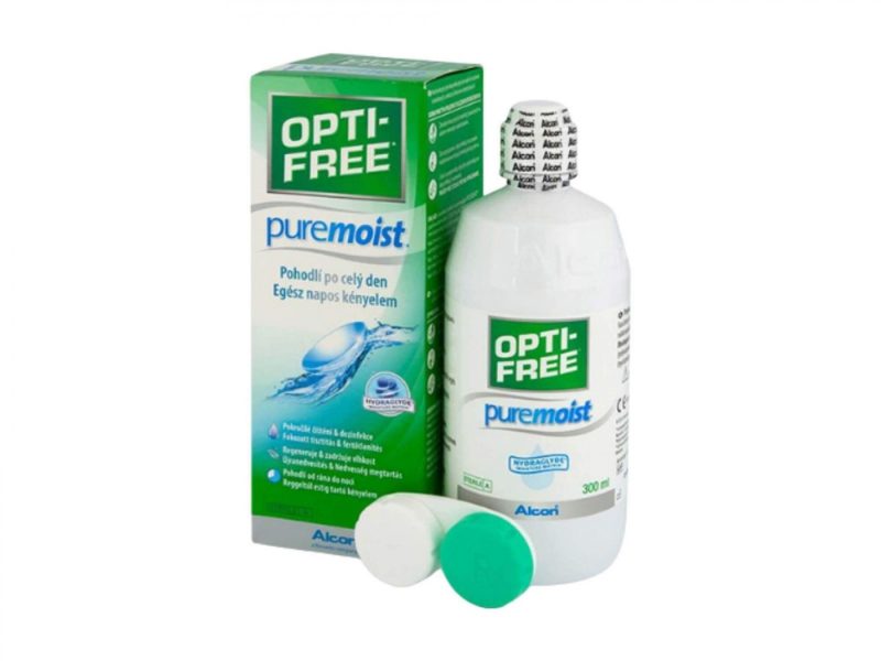 OPTI-FREE PureMoist (300 ml), kontaktlencse folyadék tokkal
