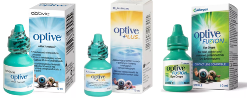 OPTIVE szemcsepp termékek